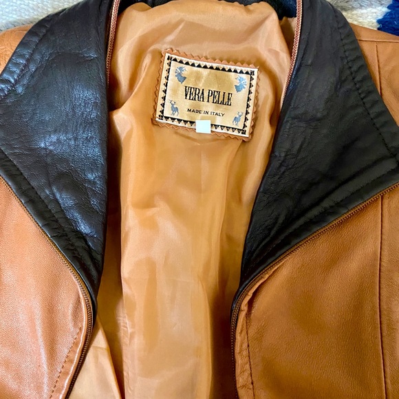 vera pelle brown leather jacket - Picture 4 of 4